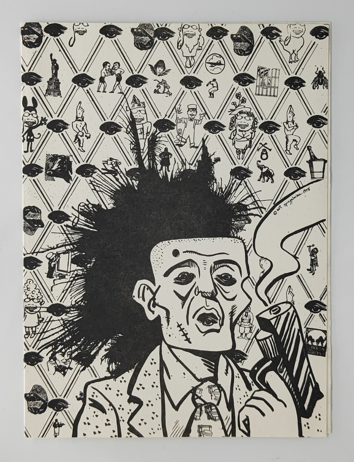 Art Spiegelman WALLPAPER 1978 Raw Books Rare Pre-RAW Postcard Print Maus