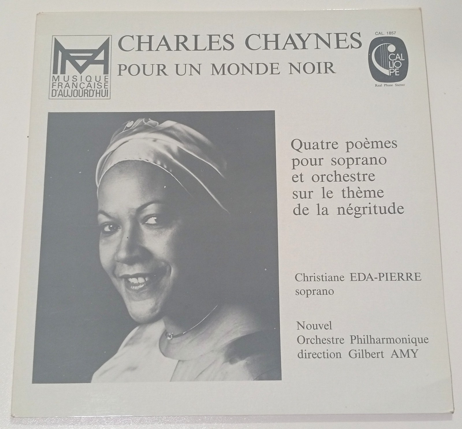 CHARLES CHAYNES POUR UN MONDE NOIR LP AVANT-GARDE-AFRICAN PERCUSSION-GILBERT AMY
