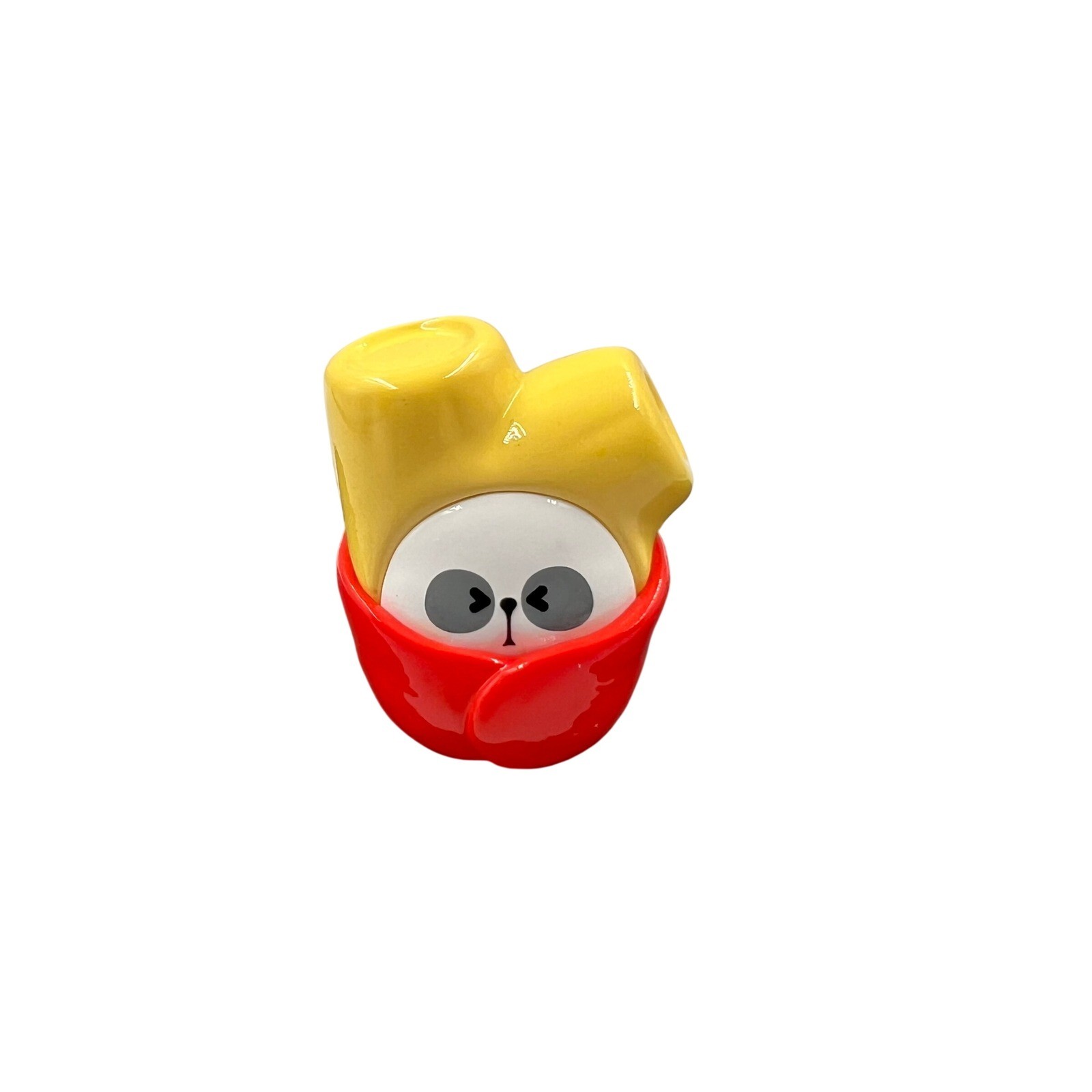 TOYCITY Mr. PA Panda French Fries Mini Figura da Collezione Rosso Giallo Cibo Giocattolo