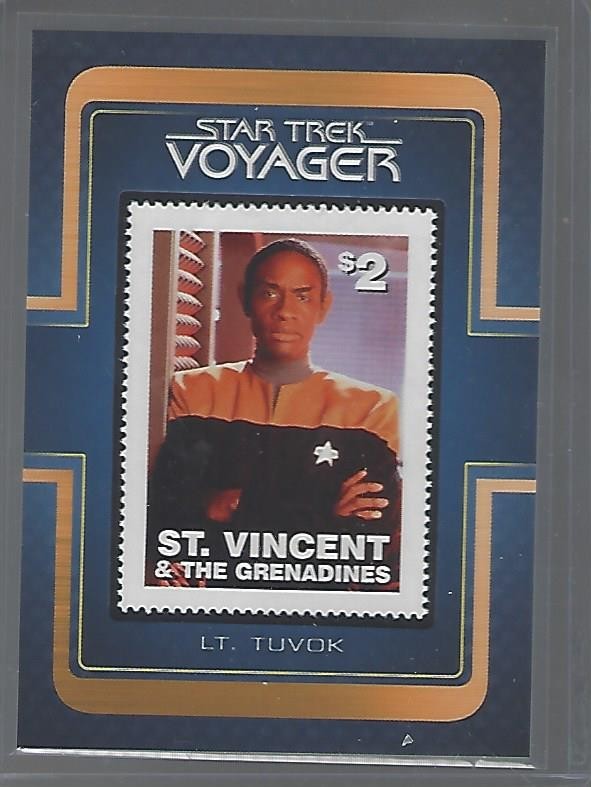 Star Trek Voyager archivi e francobolli tenente Tuvok VS7