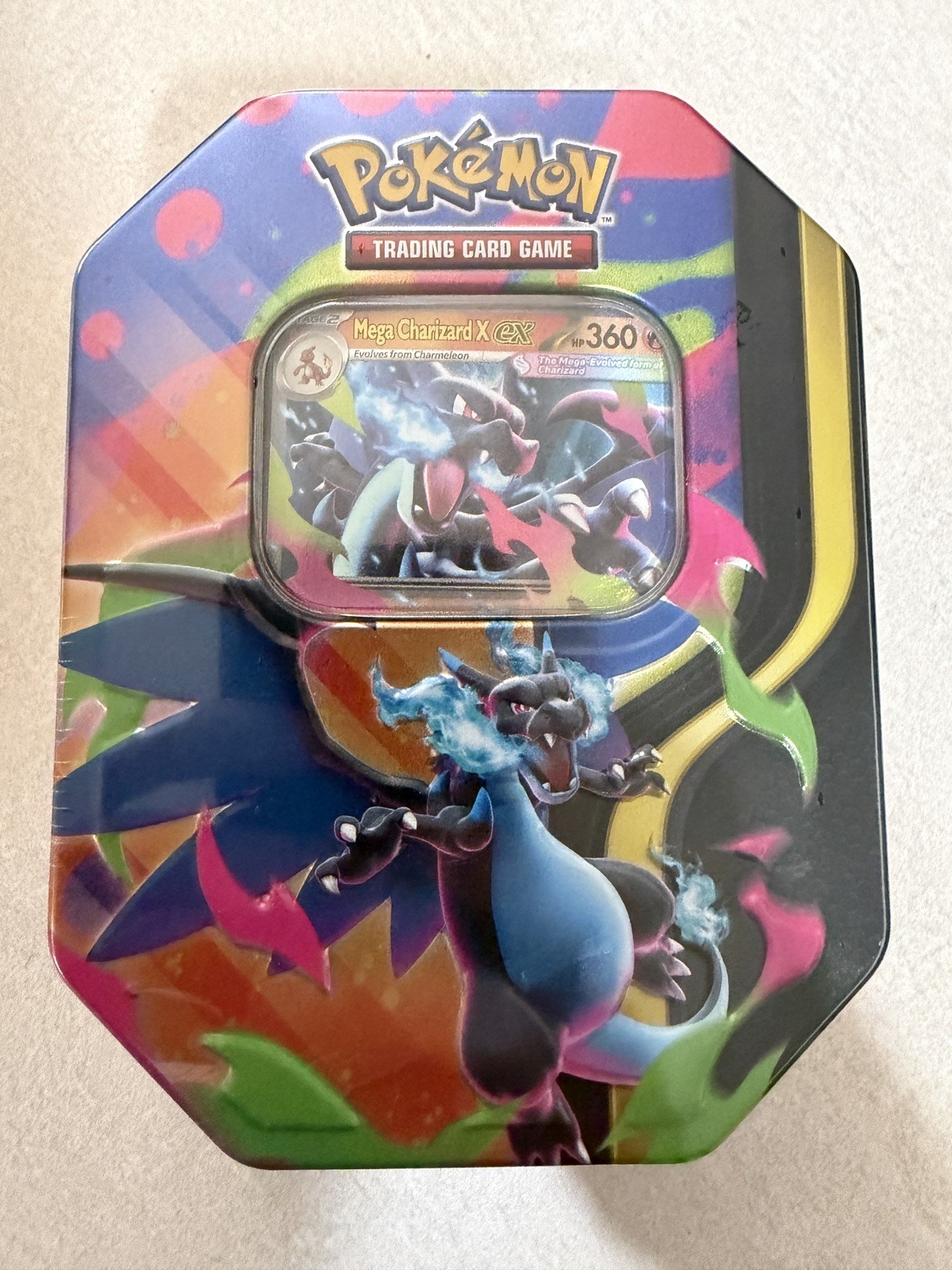 Mega Charizard X ex Pokémon TCG Tin – Factory Sealed Brand New