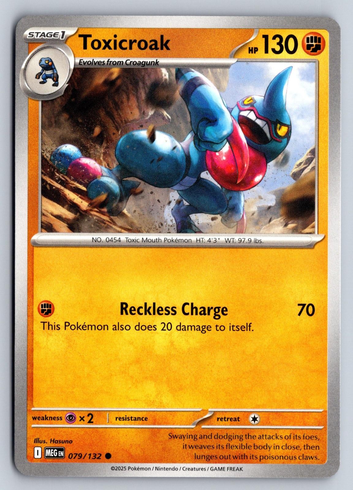 Toxicroak 079/132 Mega Evoluzione Pokemon Hasuno