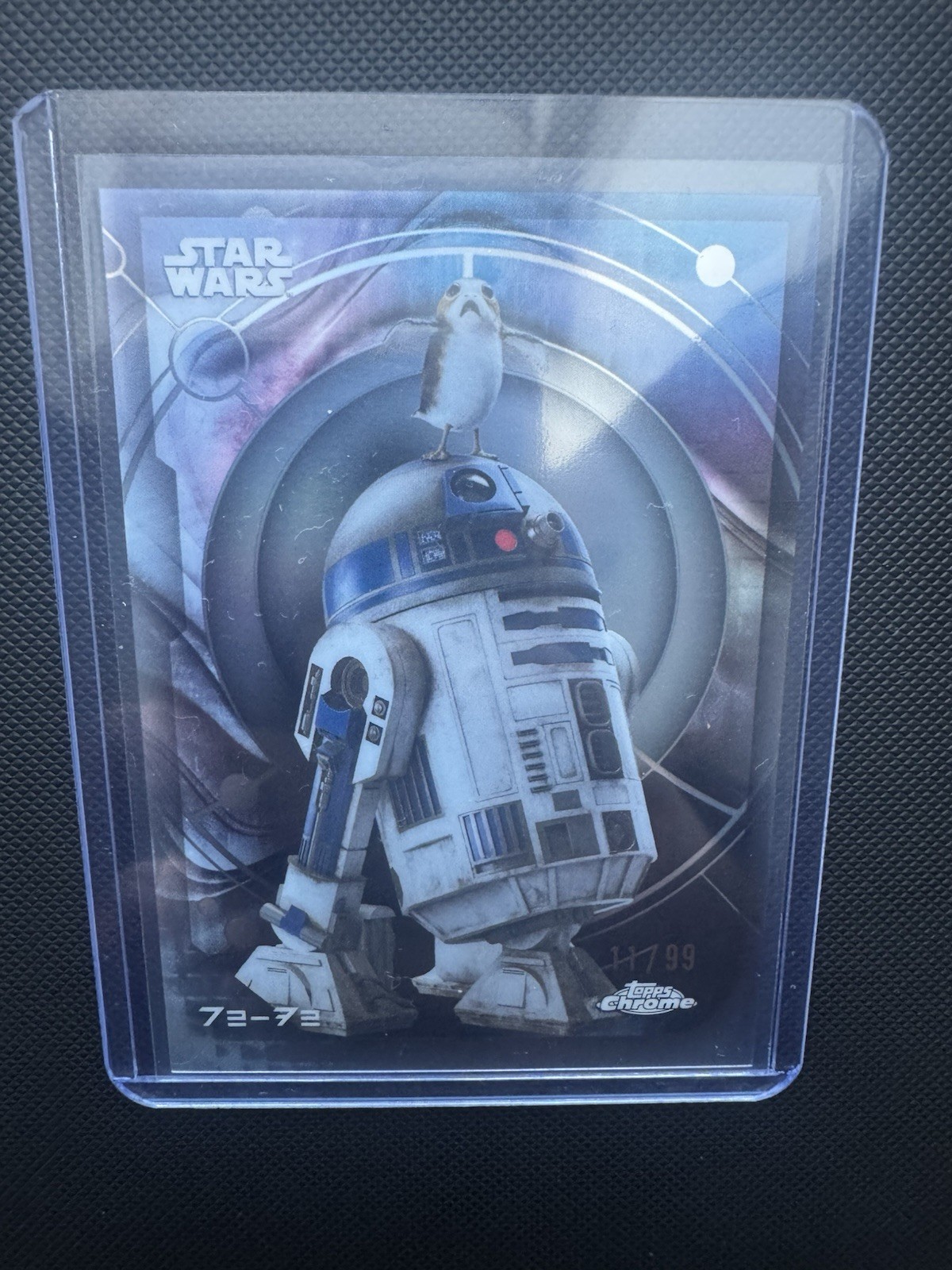 2026 Topps Chrome Star Wars R2-D2 Aurebesh Refractor Card /99 SP #AURE-197