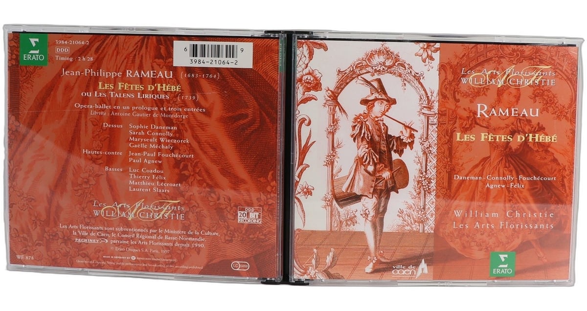 Rameau Les Fêtes D'Hébé Sophie Daneman Connolly Agnew Erato 2 CD Box Set 1997