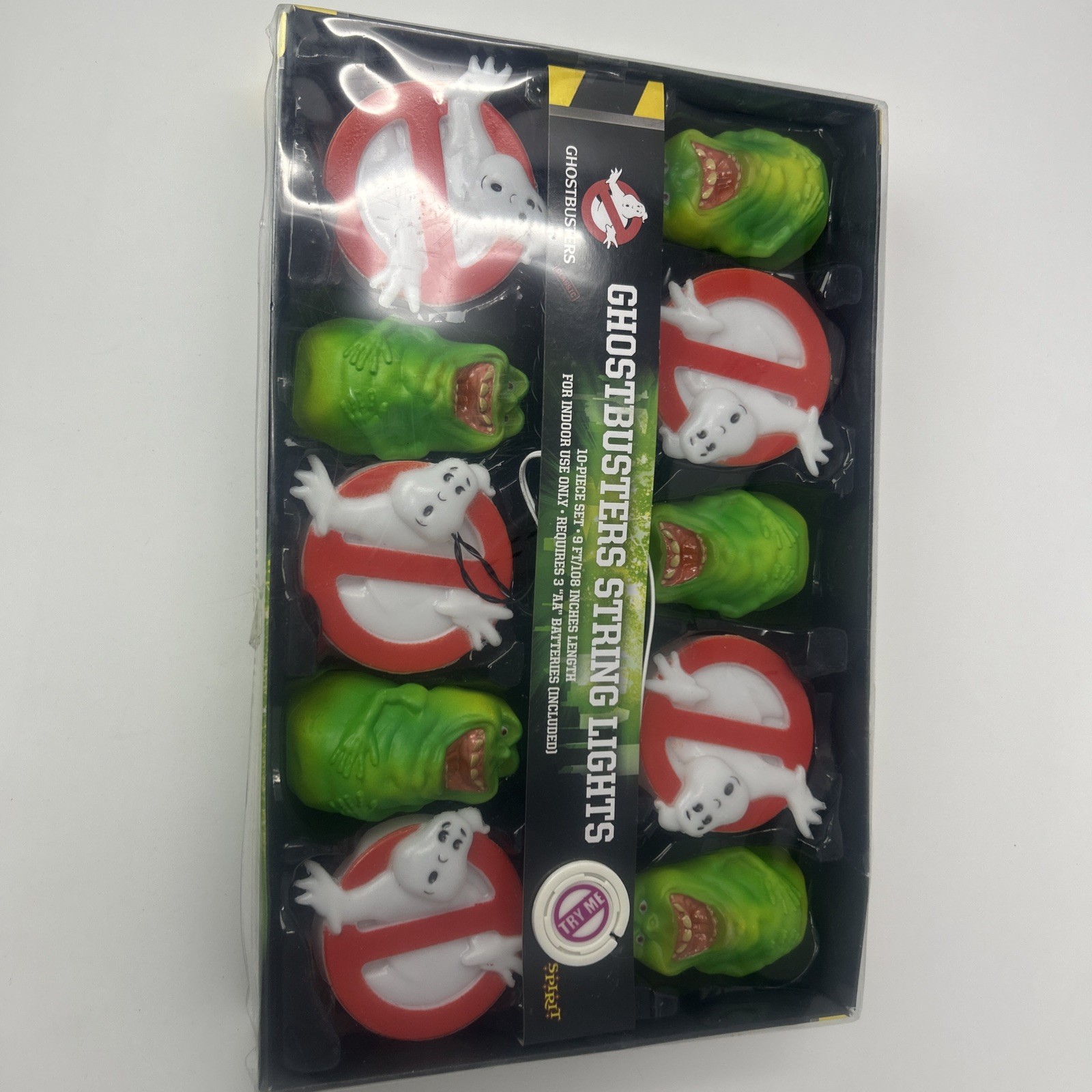 NUOVO GHOSTBUSTERS Slimer & Logo Head 9 piedi stringa set di luci decorative solo interno