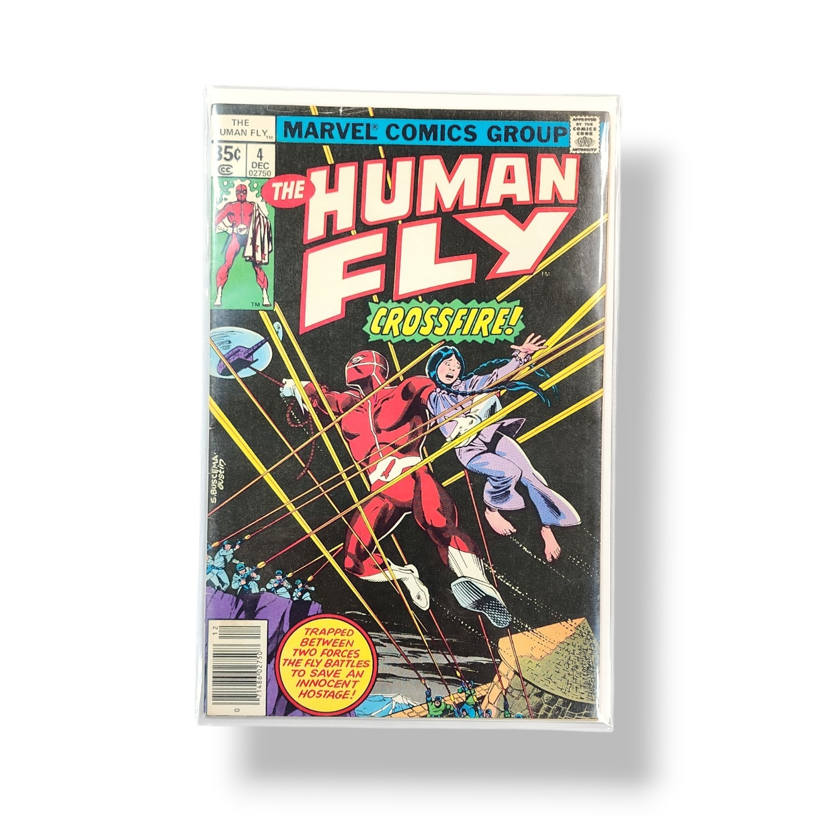 THE HUMAN FLY # 4 Marvel Comic 1977 CROSSFIRE