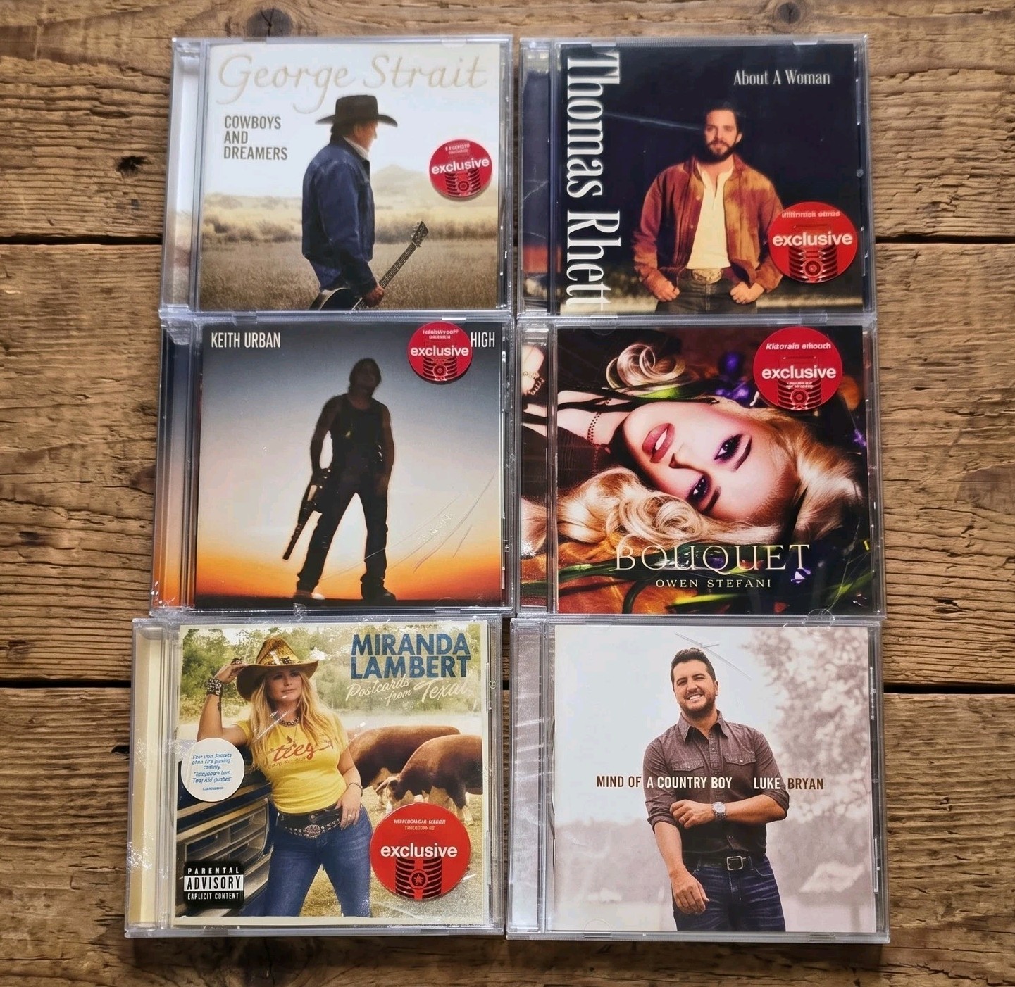6-Pack CDs George Strait Luke Bryan Miranda Lambert Urban Rhett Stefani Sealed