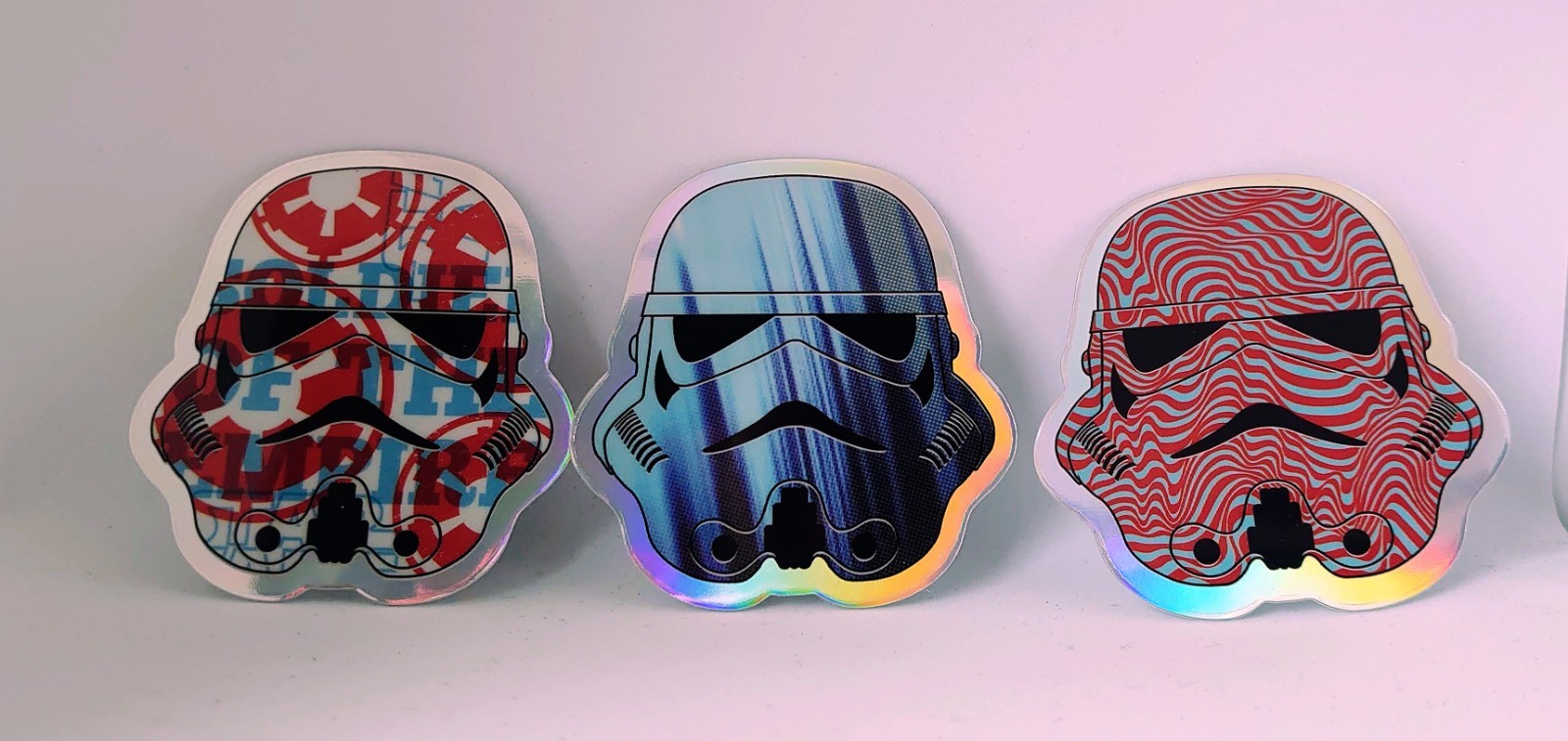 2026 Topps Chrome Star Wars Stormtrooper Helmets Banksy style Trading Cards x3