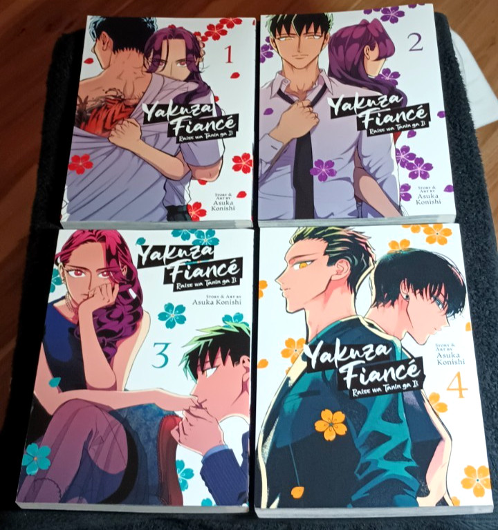 Lotto Manga Inglese Yakuza Fiancé Vol 1-4 Asuka Konishi Romance Action Fiance