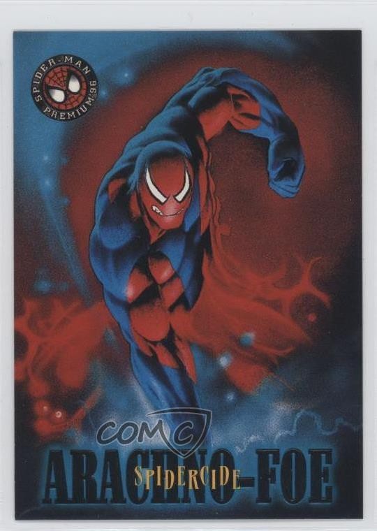 1996 SkyBox Marvel Spider-Man Premium Arachno-Foe Spidercide #31 07oj