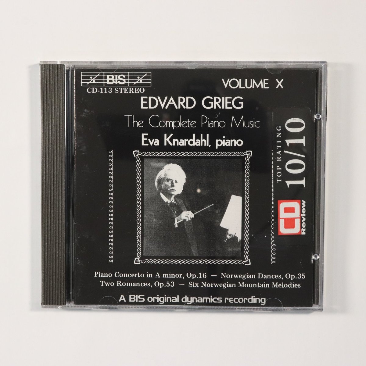 Edvard Grieg Piano Concerto Op. 16 Eva Knardahl CD Vol. 10 Classical BIS CD-113