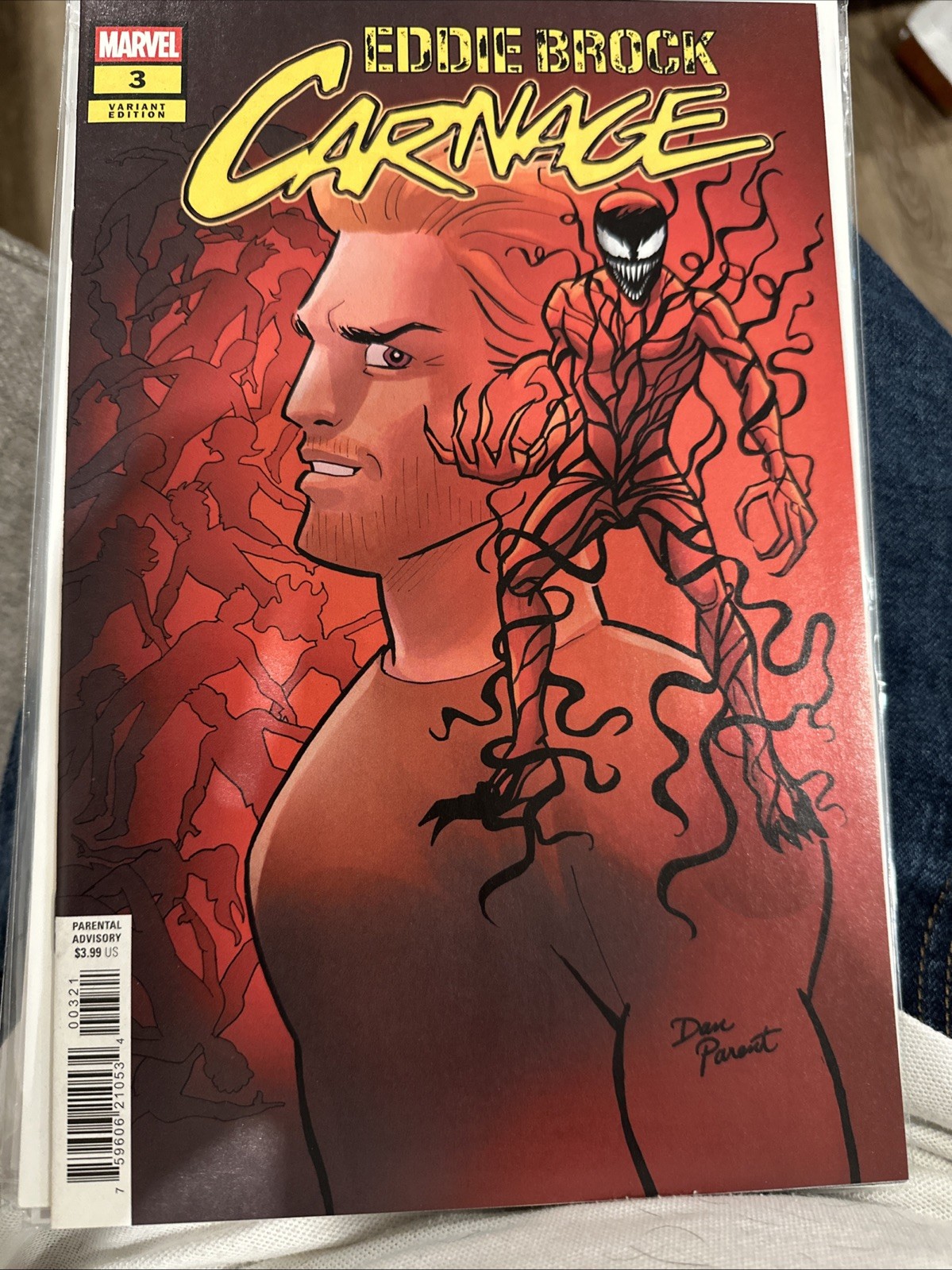 Copertina Eddie Brock: Carnage #3 Dan Parent (Marvel Comics giugno 2025)