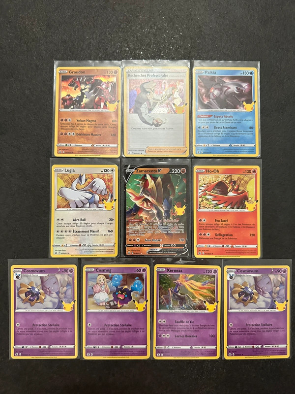 Lot de 10 cartes des 25ans Pokémon FR