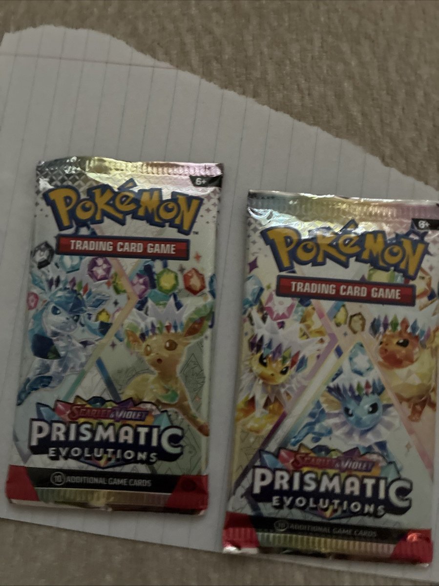 Real Pokémon And Prismatic Packs ￼