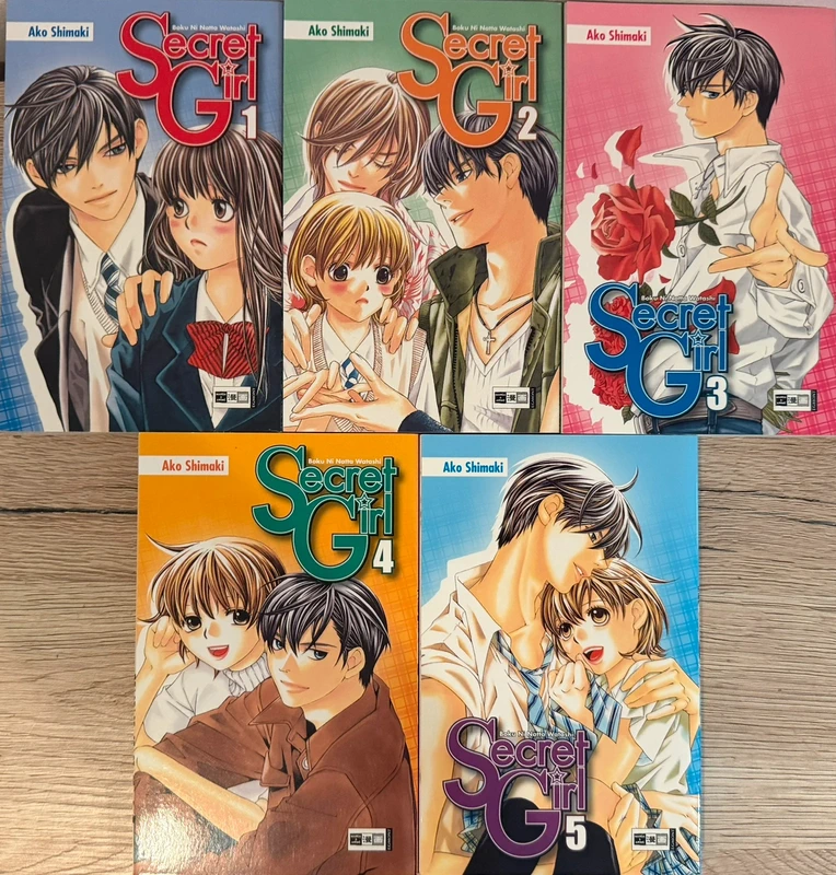 Manga: Secret Girl 1-5 Deutsch, guter bis sehr guter Zustand