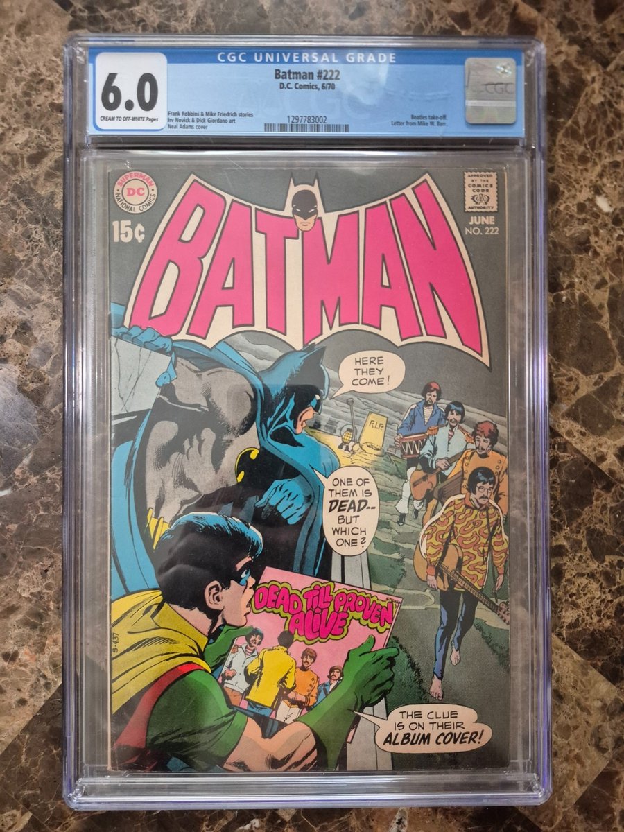 Batman #222 CGC 6.0 1970 The Beatles Take-Off Neal Adams Cover