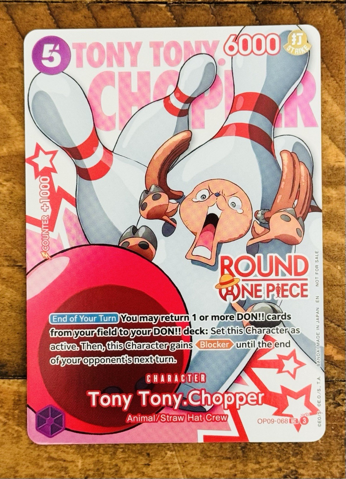 One Piece Trading Card Game Round 1 One Promo Tony Tony Chopper OP09-068 English