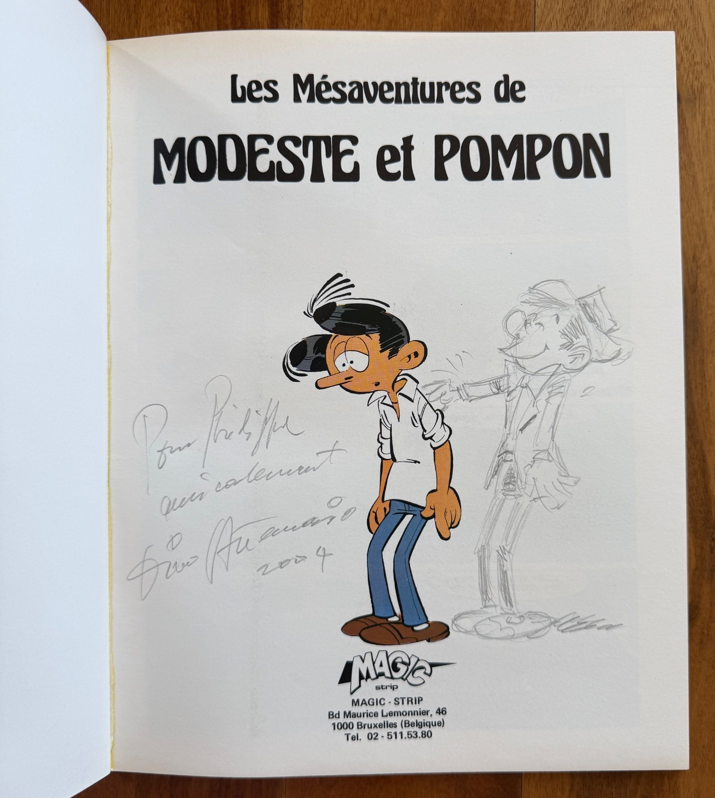 Attanasio modeste et pompon 4 magic strip avec dessin dédicace EO Etat Neuf