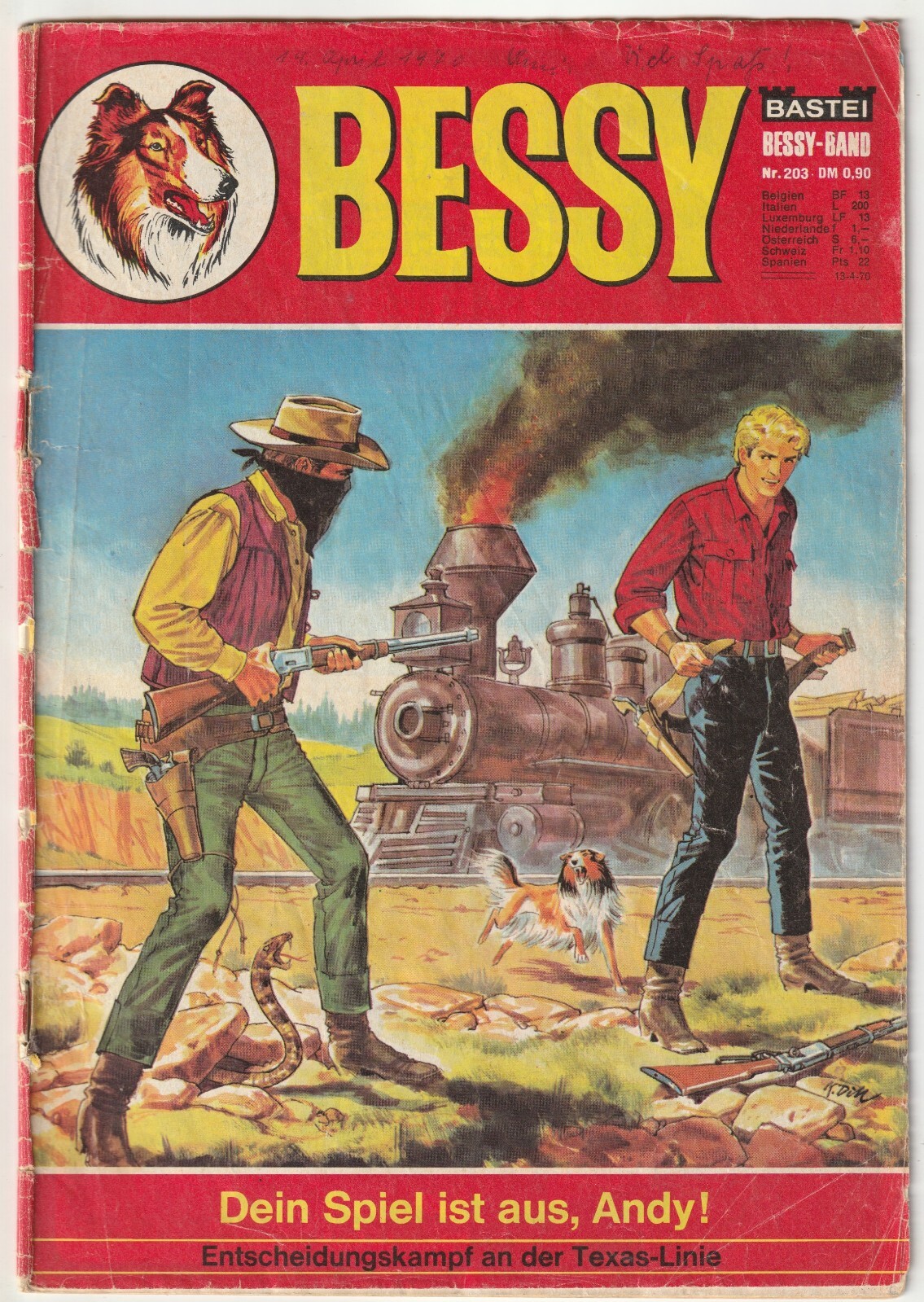 ✪ BESSY #203 Il tuo gioco è finito, Andy!, Bastei Editore 1969 COMICHEFT Z3