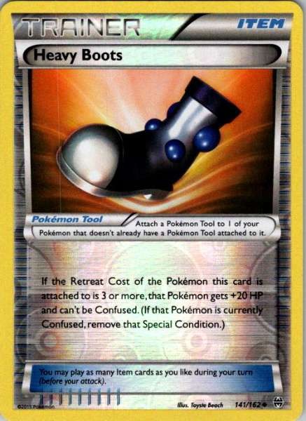 Stivali pesanti Reverse Holo 141/162 BREAKthrough Reverse Holo quasi nuovi Pokemon TCG