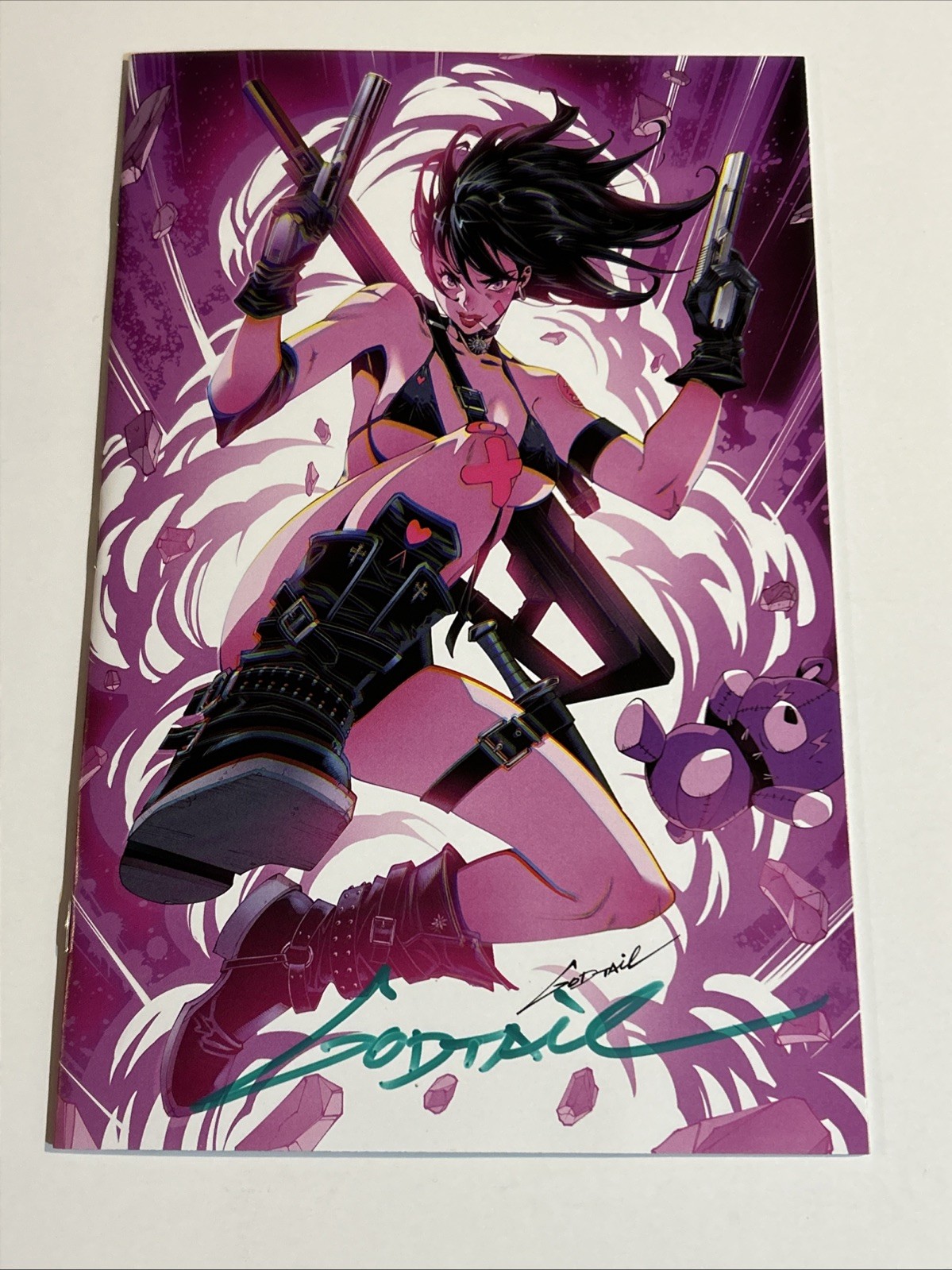 GUN HONEY #1 GODTAIL firmato MEGACON PINK HEAT VIRGIN LE 250 W COA QUASI NUOVO+