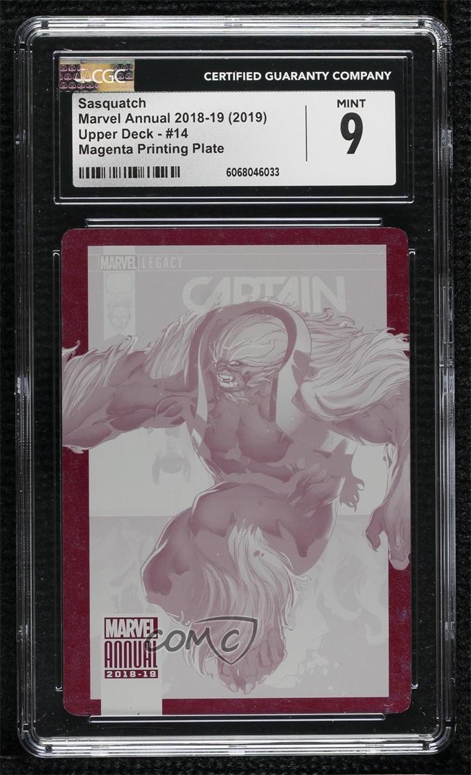 2018-19 Marvel Annual Printing Plate Magenta 1/1 Sasquatch #14 CGC 9 Mint i1f