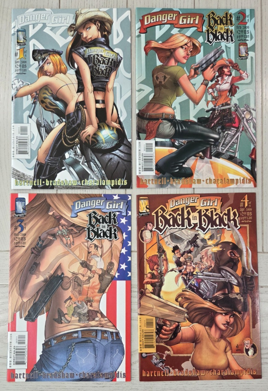 DANGER GIRL BACK IN BLACK #1 2 3 4 / #1-4 Set (2006) J Scott Campbell WildStorm