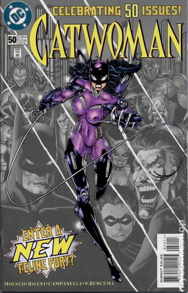 Catwoman #50B Balent Yellow Title Variant VF 8.0 1997 Stock Image