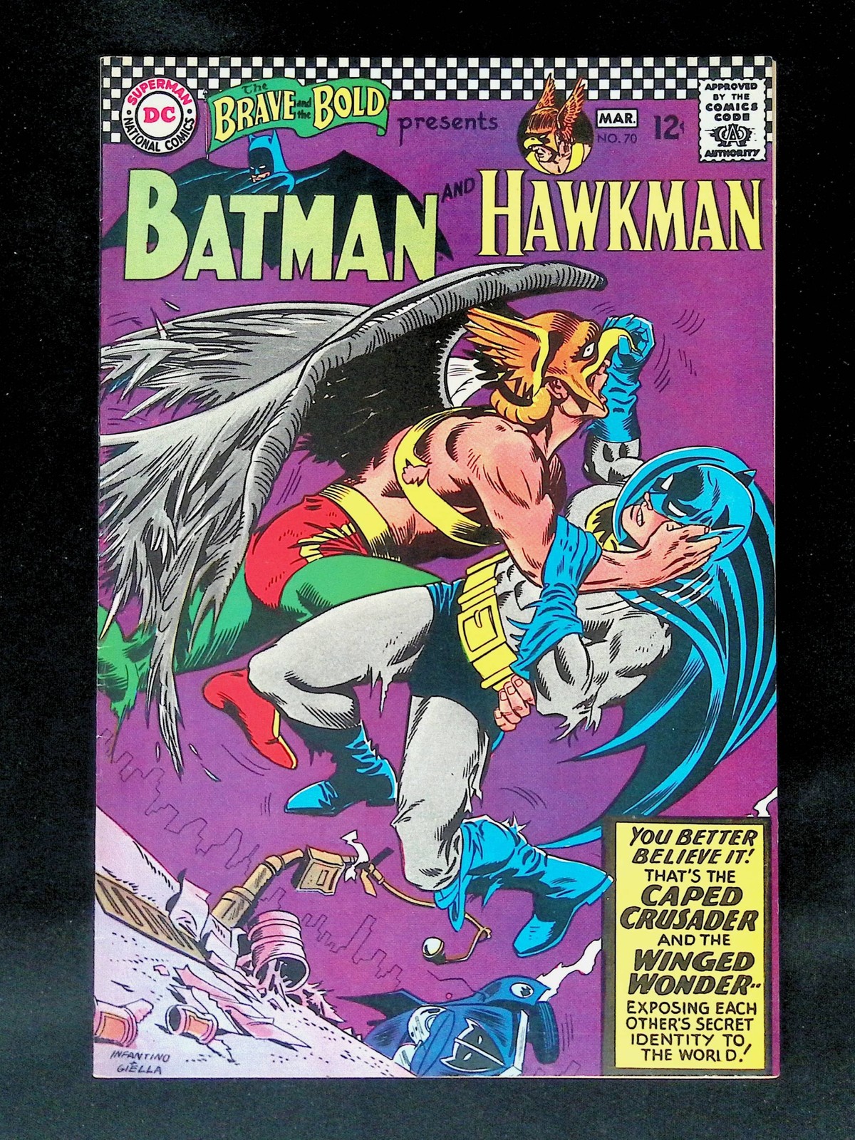 1967 Brave and Bold 70 Batman Hawkman team-up DC