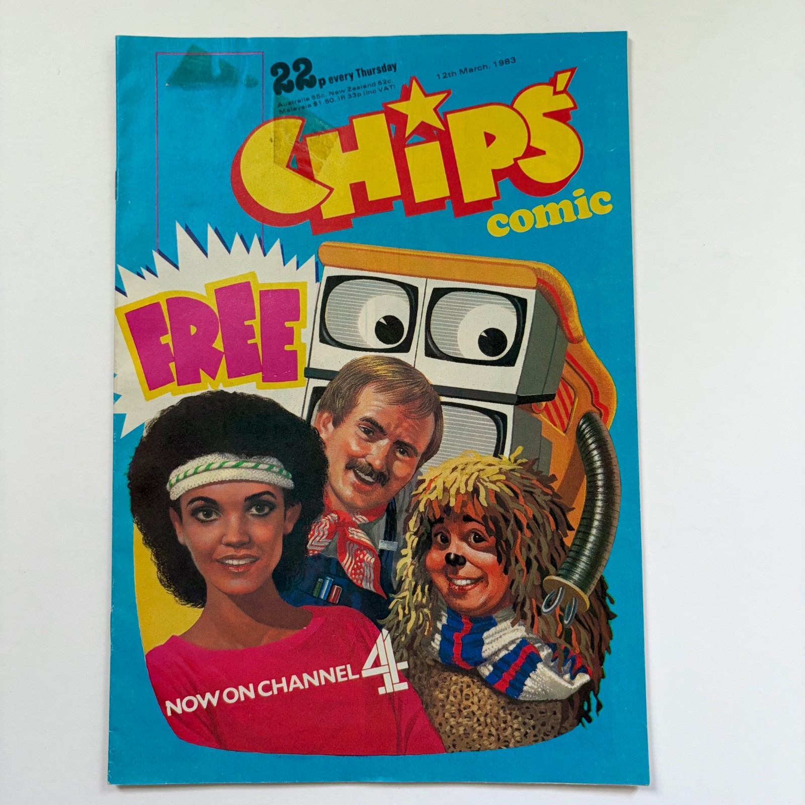 Chips Comic - Issue 1 - 1983 - Vintage Channel 4 television tie-in Metal Mickey