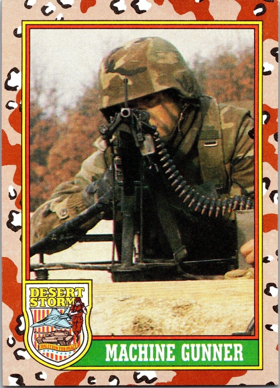 1991 Desert Storm 73 Mitragliatore Topps Trading Card CC TC