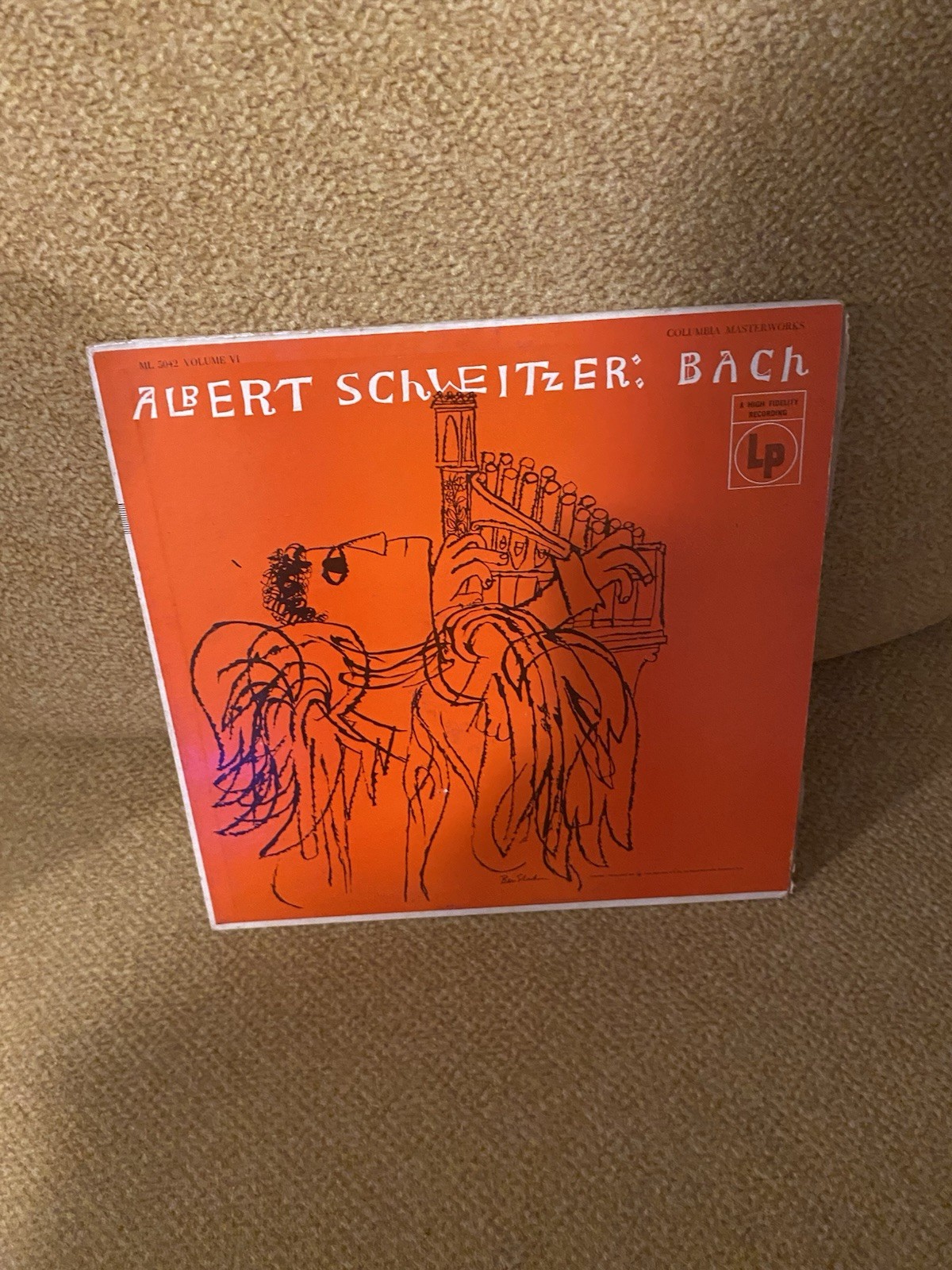 Albert Schweitzer - Bach Organ Music 12" Record 33 RPM Columbia Classical