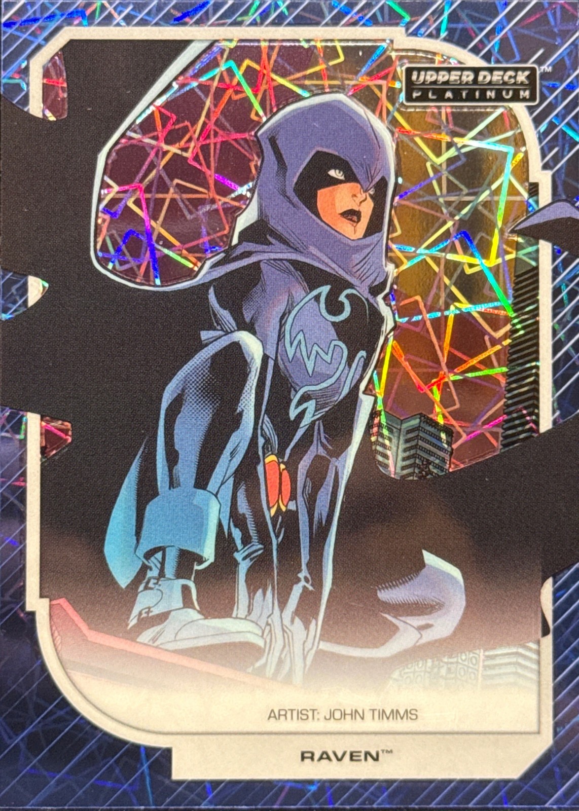 2021 Upper Deck Platinum: DC Raven #32 Blue Beam Artist: John Timms