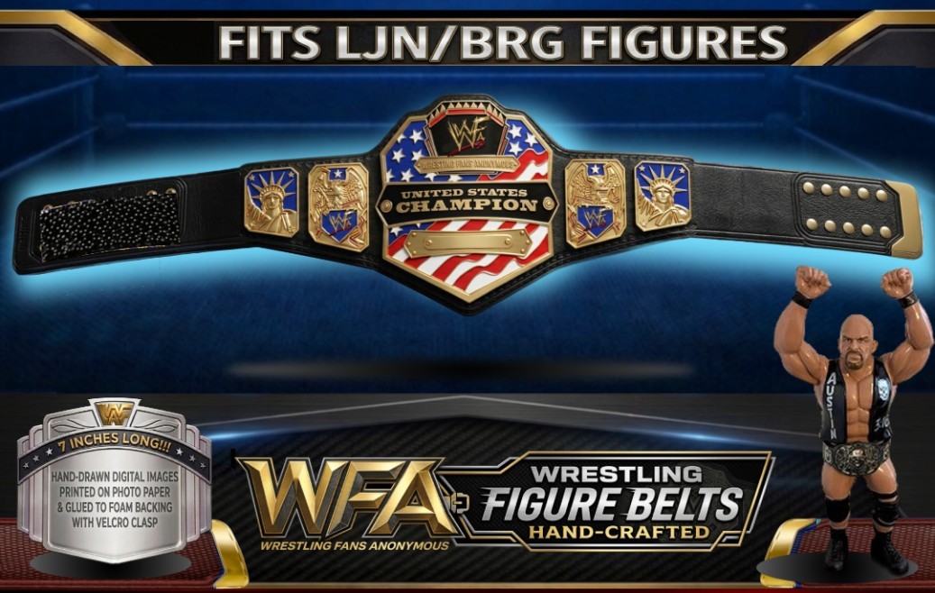 WWF Scala Ljn Campionato STATI UNITI Fatto a Mano Wrestling Figure Belt