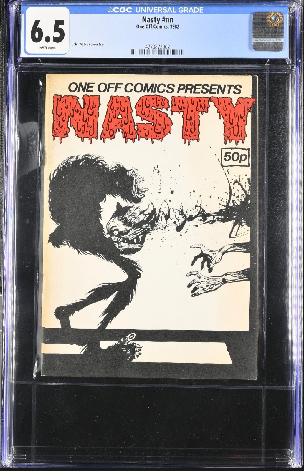 Nasty 1982 CGC 6.5 RARE John Watkiss Early UK Underground Horror Comic
