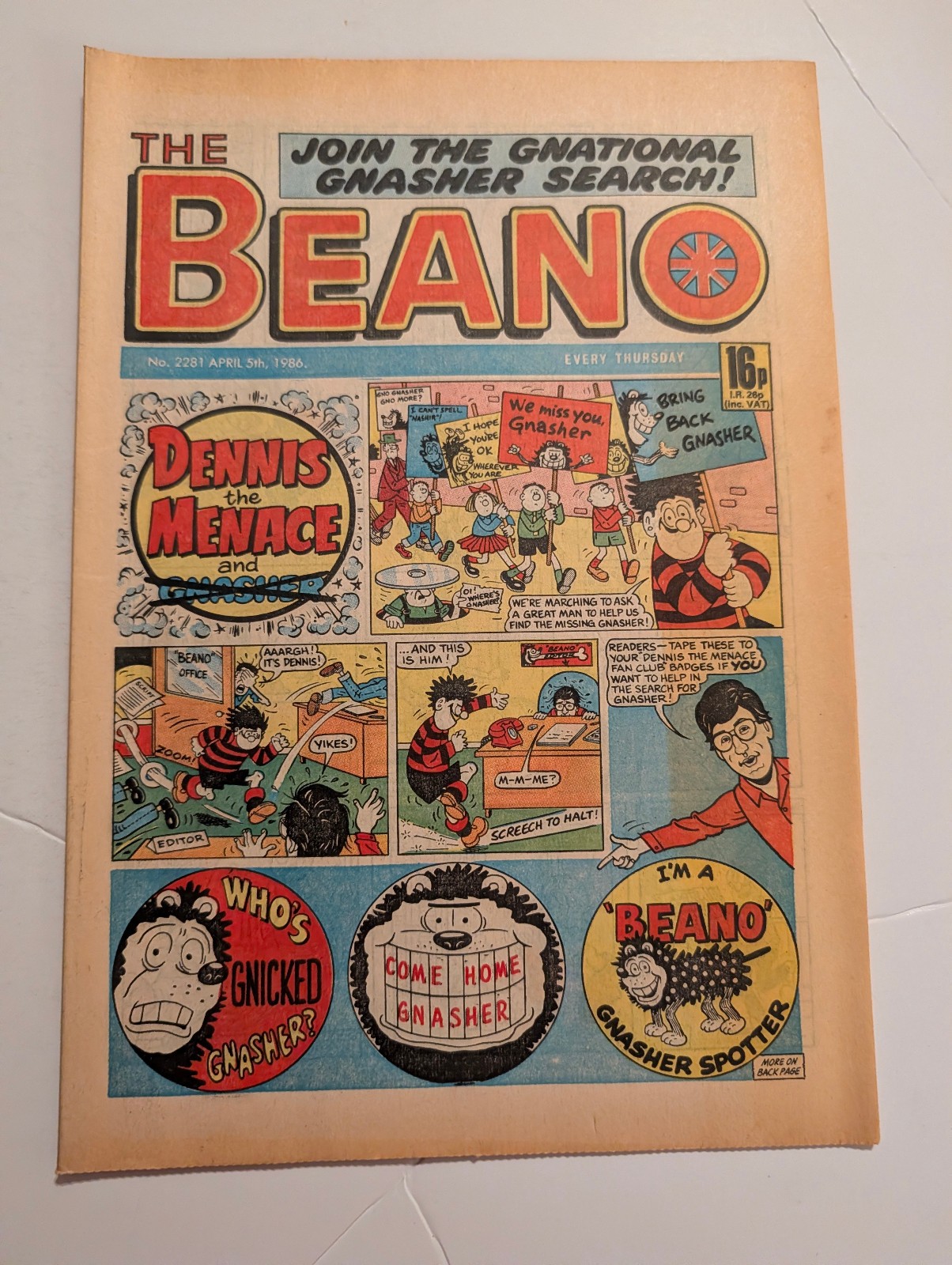 Beano Comic No 2281, April 5th 1986.