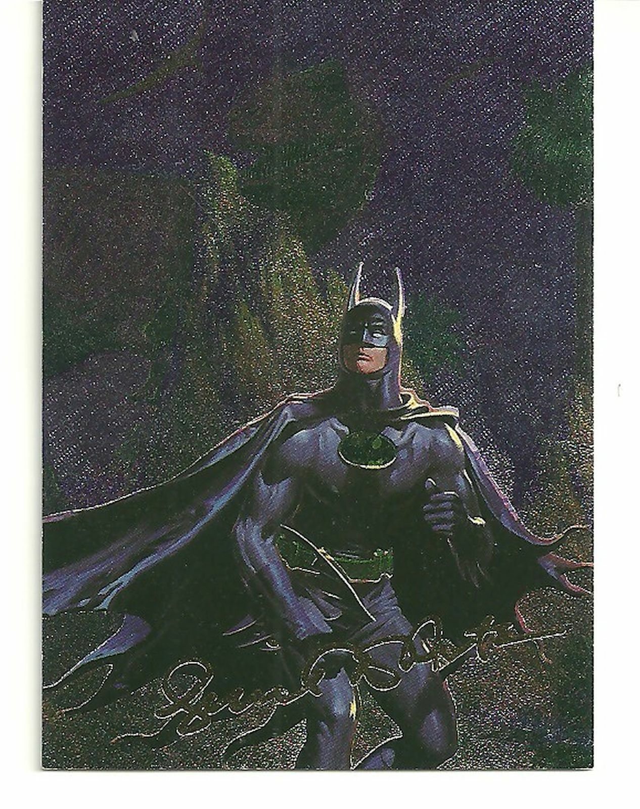 BATMAN 1996 SKYBOX MASTER SERIES SPECTRA ETCH CARD #2 BY VINCENT DIFATE