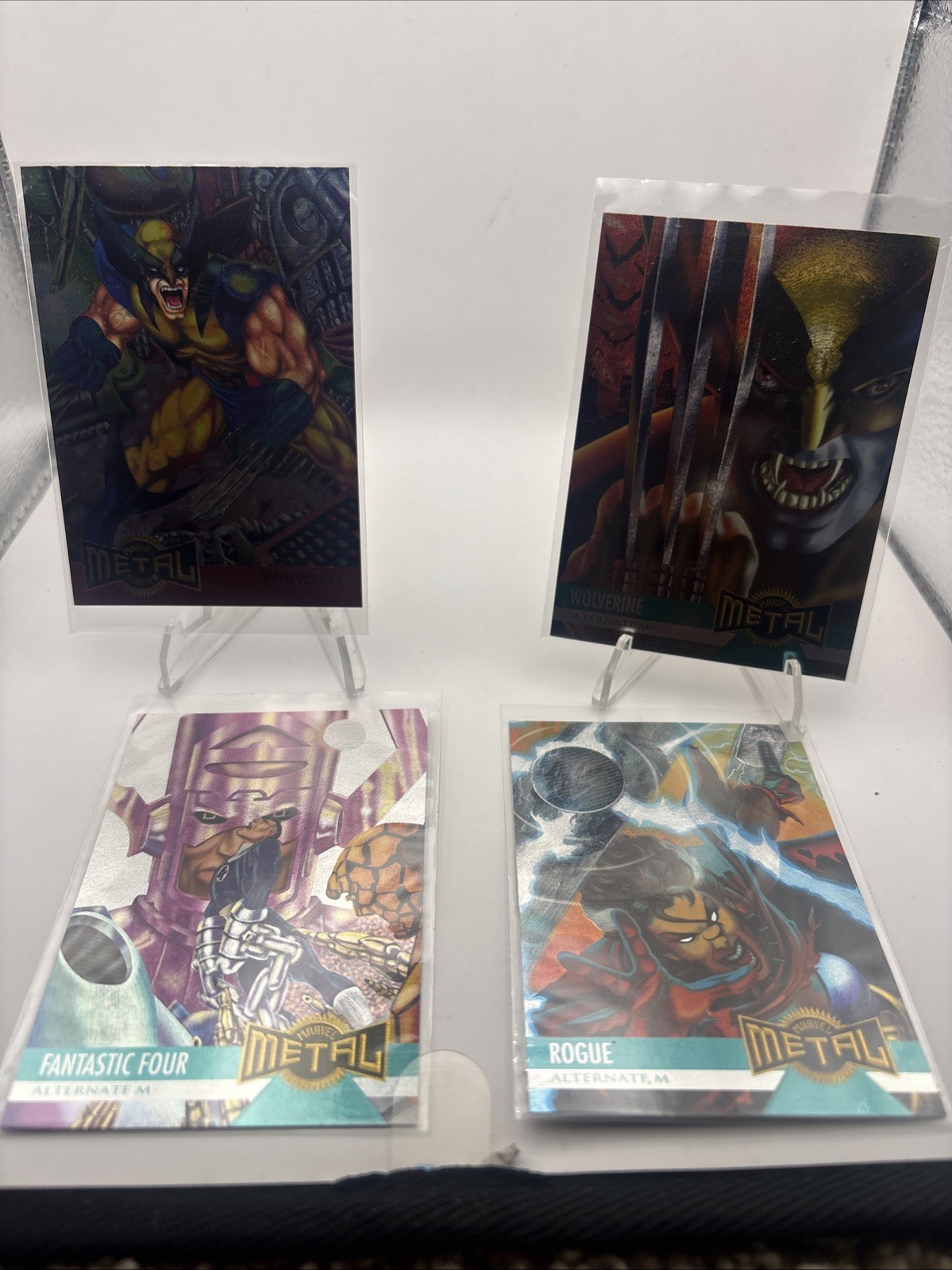 Lotto Fleer Marvel Metal Wolverine 1995 Metal Blaster #18 alternativo M #137 Rogue