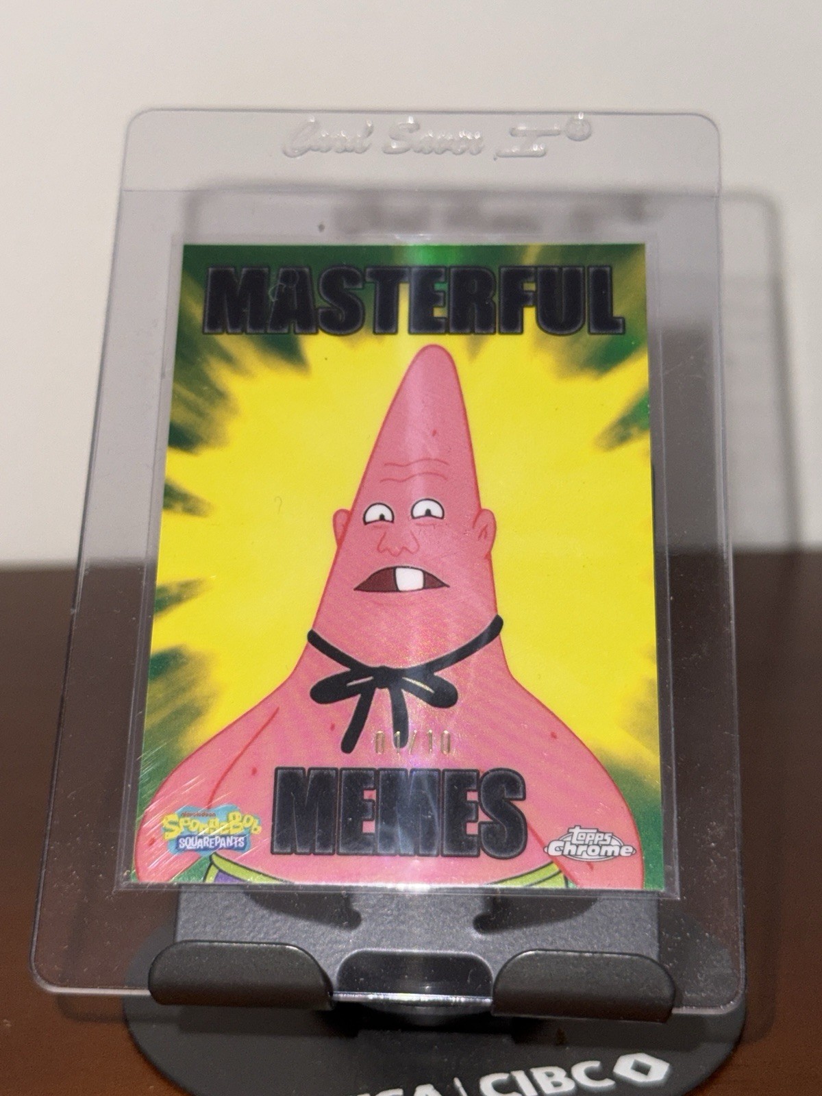 2025 Topps Chrome SpongeBob Pinhead Larry Masterful Memes #MM8 01/10 Alpha