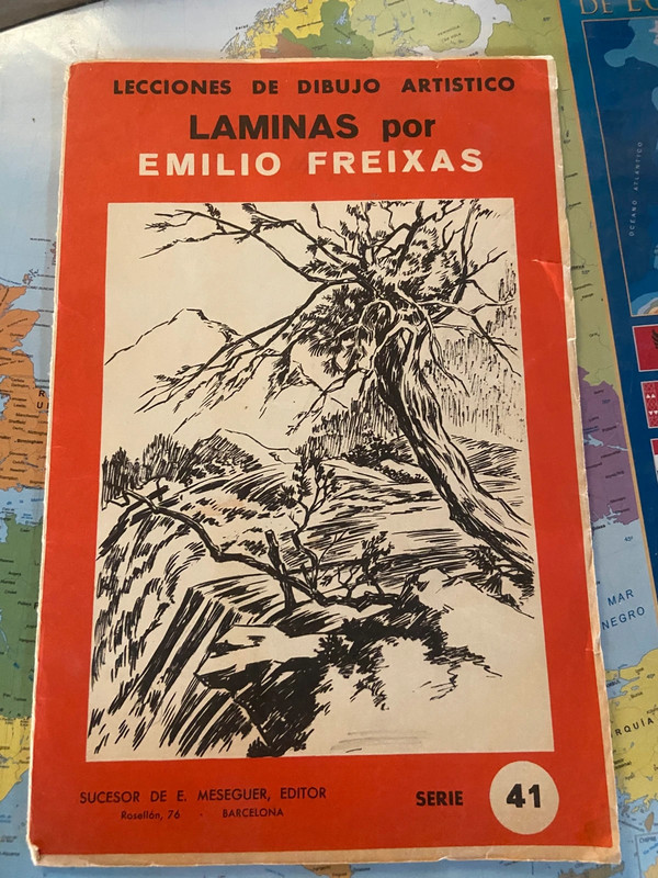 Láminas dibujo artístico Emilio Freixas serie 41 completo año 1964