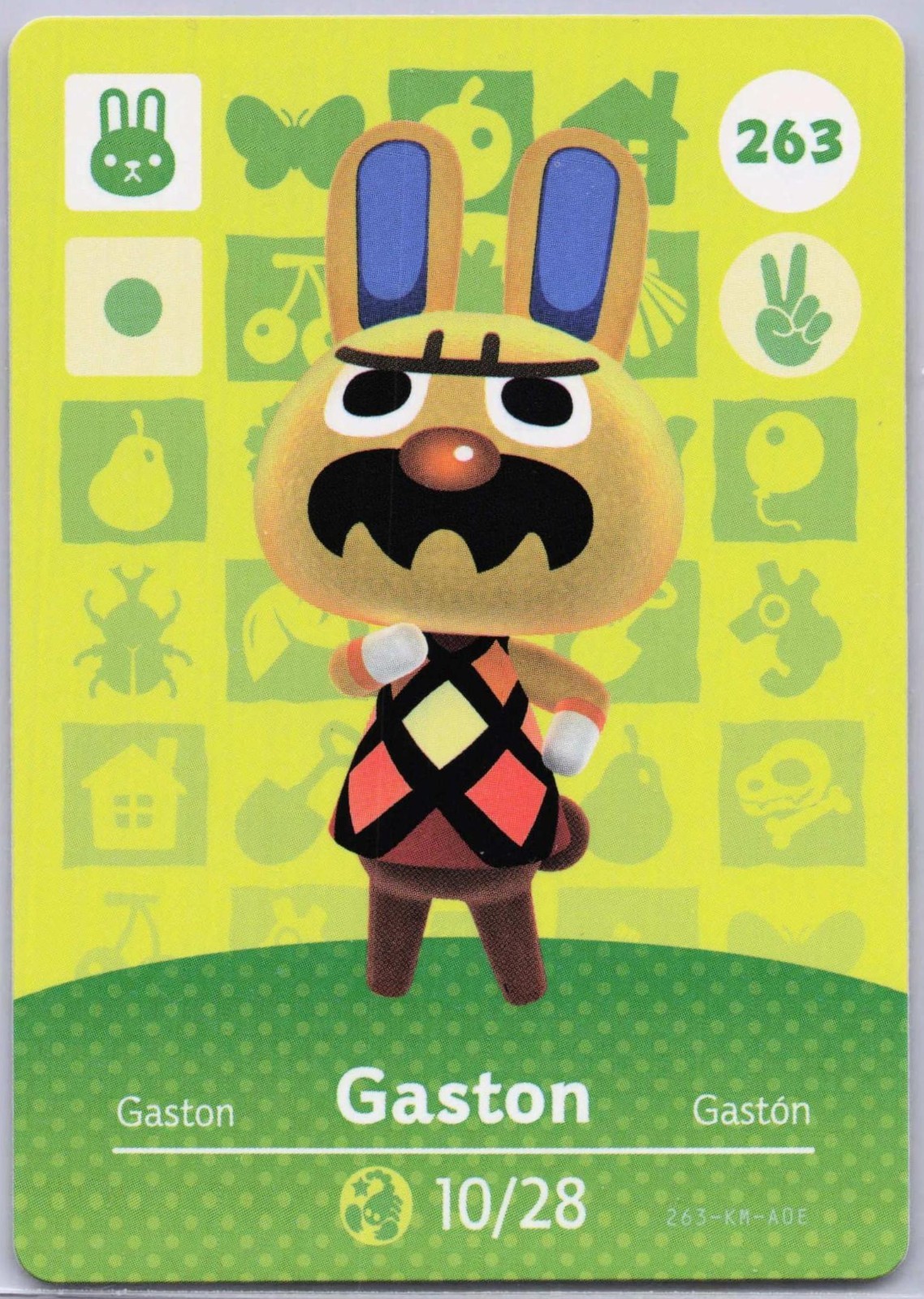 Animal Crossing Amiibo Card Serie 3 Gaston #263 Versione NA