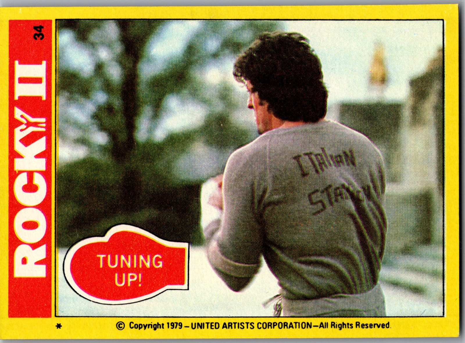 1979 Topps Rocky II #34 Tuning Up!