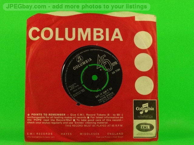 IFIELD,FRANK SAY IT ISN'T SO (137) 7" COLUMBIA