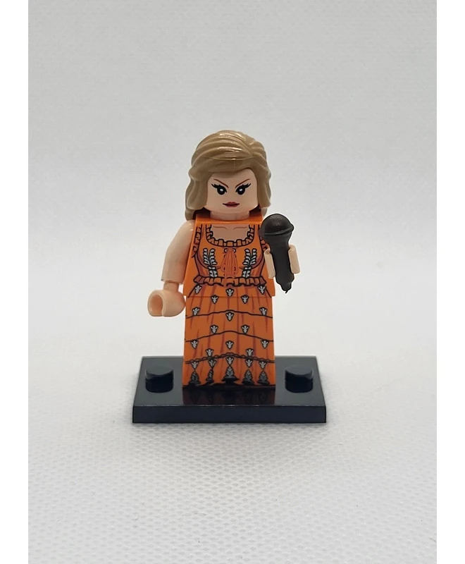 Figurine type Lego - Taylor Swift (Lego-style figure - Taylor Swift) - Orange