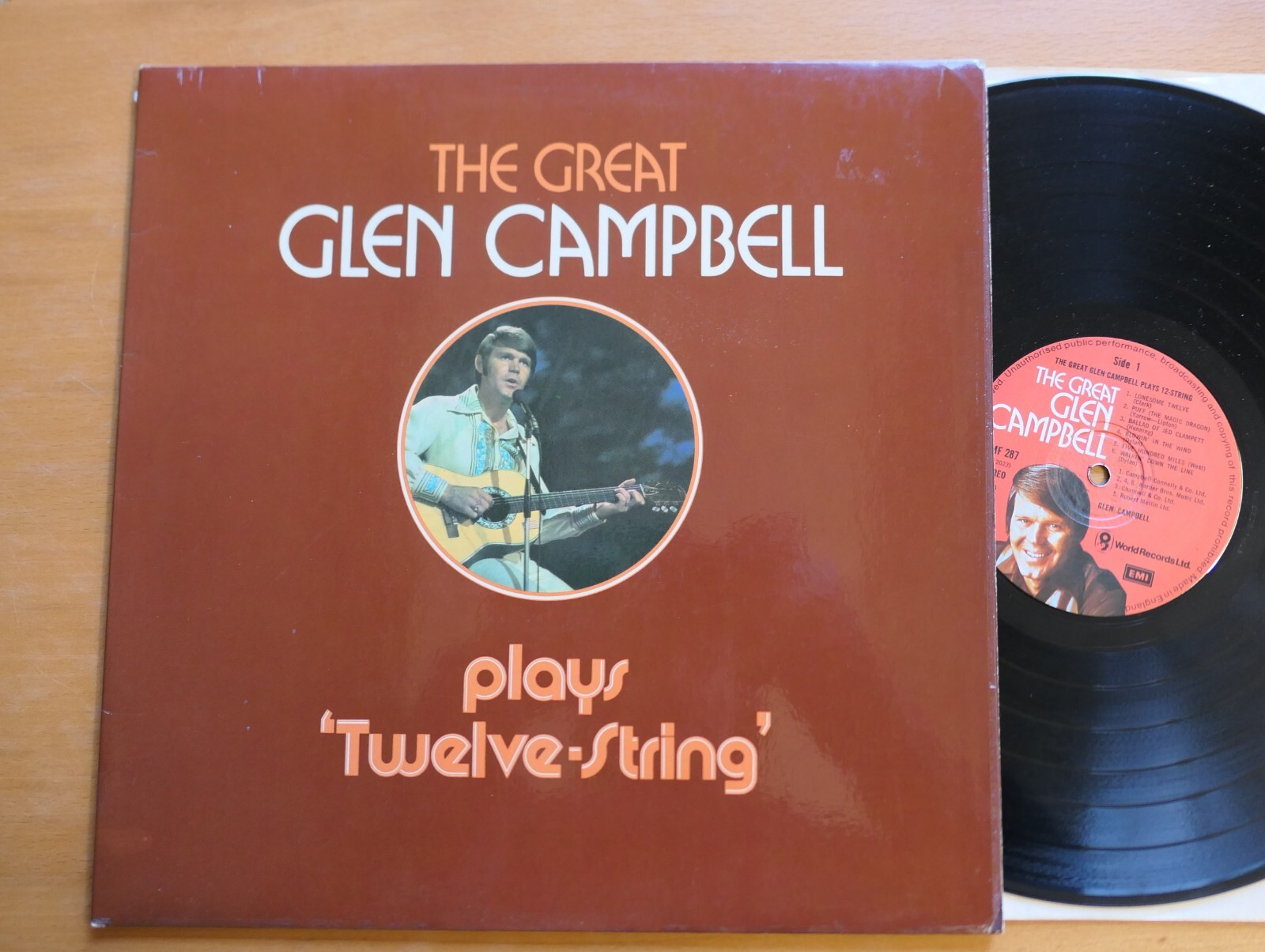 The Great Glen Campbell Plays Twelve-String 1964 EX Stereo Vinyl SMF 287