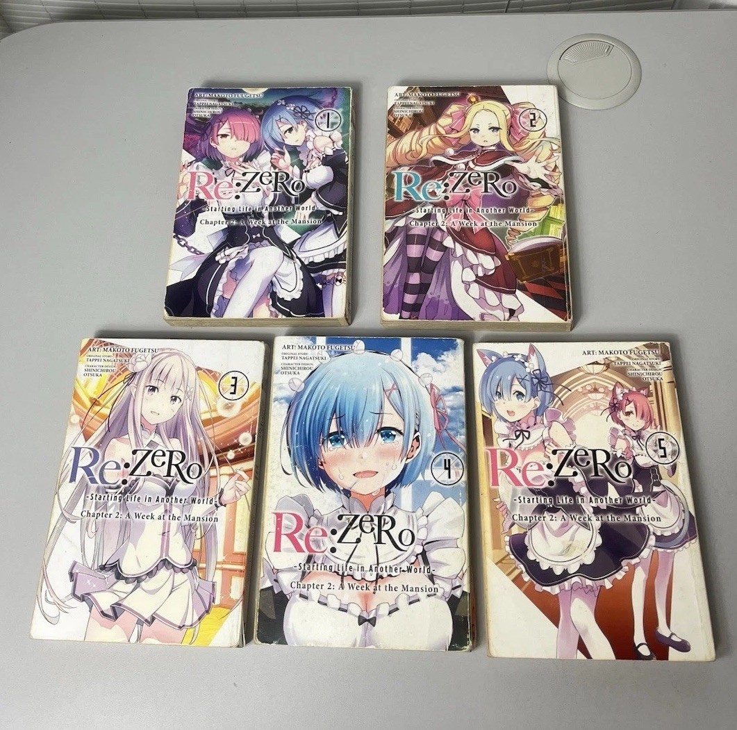 Re:Zero Starting Life in Another World Capitolo 2 Manga Volumi 1-5 Inglese