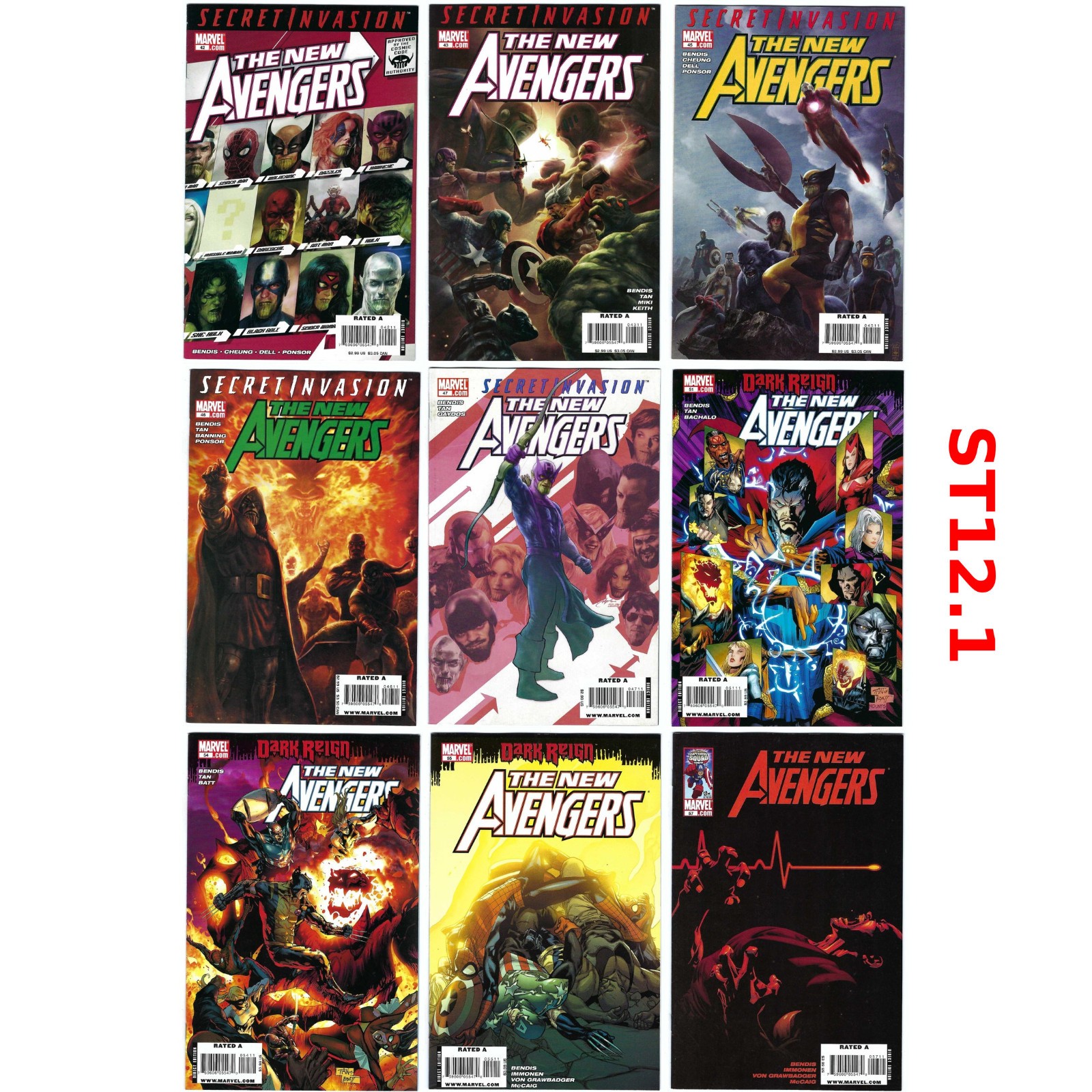 Nuovi Avengers 2005 lotto 42 43 45 46 47 51 54 55 57 Marvel VF/NM st121