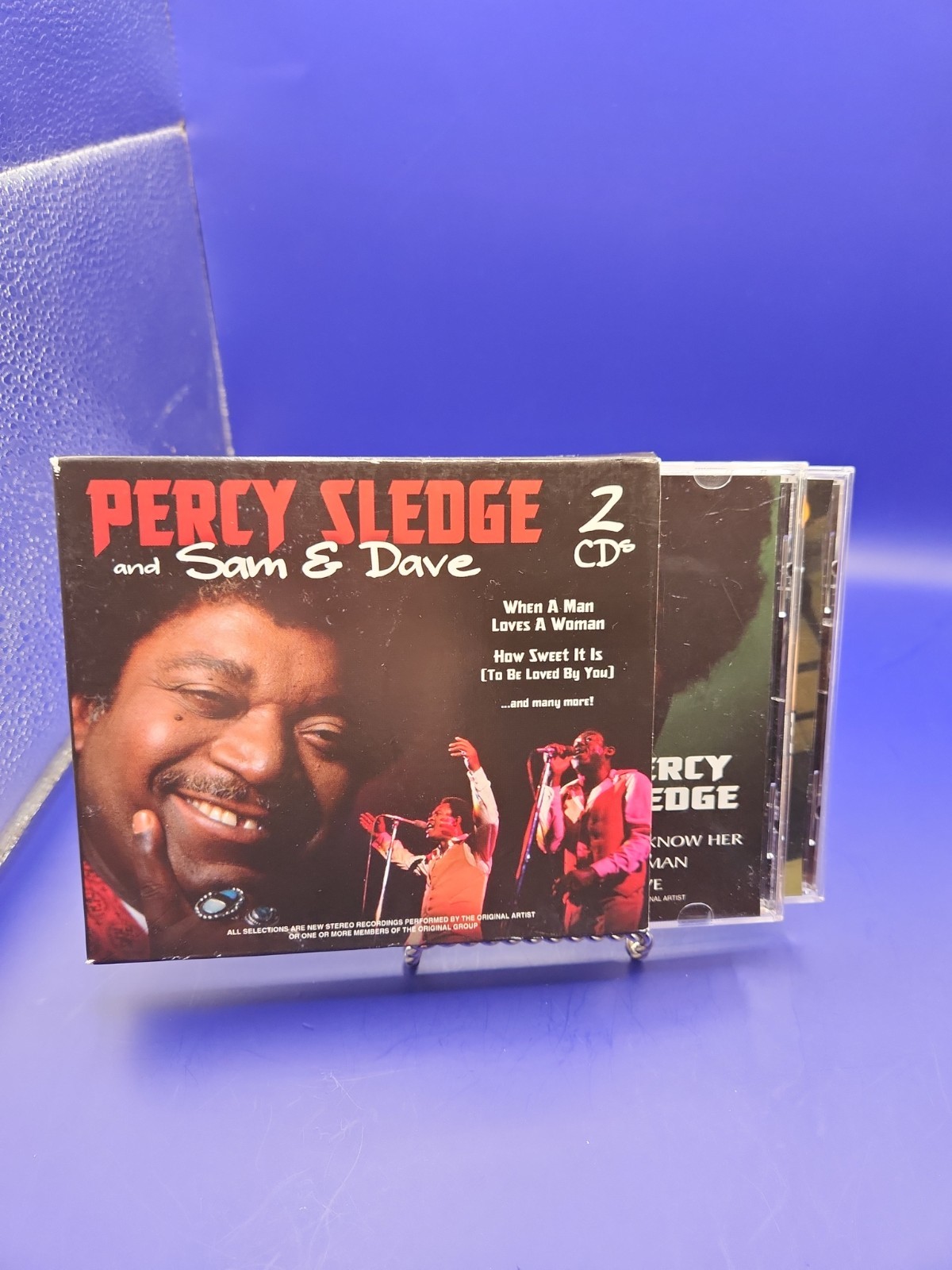 PERCY SLEDGE AND SAM & DAVE 2 DISC CD set mint cds wear to cardboard box