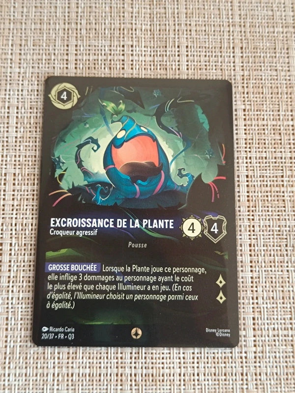 Excroissance de la plante 20/37 Lorcana TCG Quete des illumineurs Equipe Miel à la Rescousse