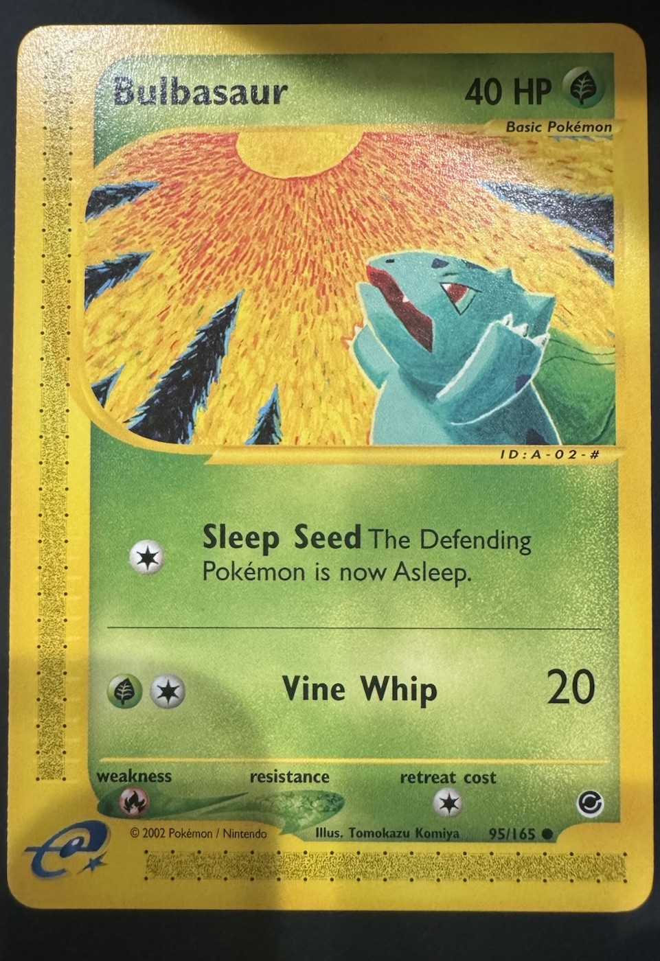 Bulbasaur 95/165 Regular Expedition Base Set Common Basic HP 40 English e-Reader